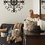 Household Essentials 3-Piece Round Hat Boxes with Lids with Floral Print with Faux Leather Lids, Black/Tan (HH619-1)~#|#~E3F5C012-DE55-4FE6-B03098CB4AC903FD_sc7