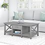 Bush Furniture Key West 47" x 24" Coffee Table, Cape Cod Gray (KWT148CG-03)~#|#~E3F9C7A3-4426-476E-B22B91A54177DCA1_sc7