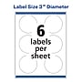 Avery Laser/Inkjet Round Multipurpose Labels, 3" Dia, Glossy White, 300 Labels/Box (94513)~#|#~E41C6B1E-E06D-470F-9E648CBFFD6896FA_sc7