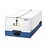 Bankers Box Heavy-Duty Corrugated File Storage Boxes, String & Button, Legal Size, White/Blue, 12/Carton (00012)~#|#~E41E5FDB-E5EF-4AFF-B9C28585A37D1941_sc7