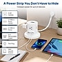 Uncaged Ergonomics Retractable Power Strip with USB-C, 4 AC Outlets, 4 USB Ports and 6ft Retractable Cord, White (RC-white)~#|#~E42A7E6D-D7F0-4B72-B4D82940900848A9_sc7