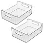 iDESIGN Small Stackable Plastic Storage Bin, Clear (27986M2)~#|#~E42AF6E6-5FF9-48F0-935187628640E776_sc7