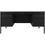 Lorell Fortress Series 60" W Double-Pedestal Teachers Desk, Black Walnut (LLR66941)~#|#~E43828C5-12B5-43FF-90714743BA3D47D9_sc7