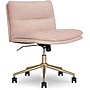 Elle Decor Ariana Criss Cross Armless Ergonomic Fabric Swivel Computer and Desk Chair, Pink (60121-PNK)~#|#~E4841B6A-927D-4D42-981353A9A19FF0B2_sc7