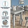 Flash Furniture Wren Square Activity Table, 24" x 24", Height Adjustable, Soft Gray (YUYCX0022SQRSGY)~#|#~E4868B72-A364-405A-855A01C2A280AF4B_sc7
