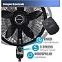 Lasko 18" 3-Speed Oscillating Cyclone Pedestal Fan with Remote and Timer, Black (1843)~#|#~E491363C-8997-4800-B0A537F15F88B75D_sc7