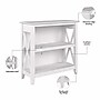 Bush Furniture Key West 30"H 2-Shelf Bookcase with Adjustable Shelf, Pure White Oak (KWB124WT-03)~#|#~E4AA82A4-6CBB-41AF-92468A674828CC1A_sc7