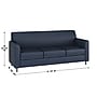 Flash Furniture Hercules Diplomat LeatherSoft Sofa, Navy/Chrome Legs (BT8273NVYCHR)~#|#~E4DE522C-CA44-486A-A5132206E24FDC19_sc7