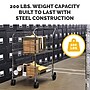 Fellowes 2-Shelf Metal Mobile Mail Cart with Dual Wheel Front Casters, Chrome (40912)~#|#~E4F91E83-FF5A-4D02-975A7FE90677BF83_sc7