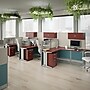 Bush Business Furniture Office in an Hour 63"H x 193"W 3 Person L-Shaped Cubicle Workstation, Hansen Cherry (OIAH006HC)~#|#~E50AE8BC-BE1E-4543-81188D2020EFA6CE_sc7