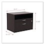 Alera®,  Open Office Series Low File Cabinet Credenza, 29 1/2 x 19 1/8 x 22 7/8, Espresso~#|#~E53EBDEE-BF19-4639-AB0D5A40E2C22BA0_sc7