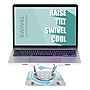 Uncaged Ergonomics 10.2" x 10" Metal Swivel Laptop Stand 2.0, Silver  (SLS-Silver)~#|#~E54FEB4E-9EF0-49B1-8BEC37932BDE1D0C_sc7