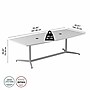 Bush Business Furniture 96W x 42D Boat Shaped Conference Table with Metal Base, White (99TBM96WHSVK)~#|#~E568BCE3-7A89-45BE-A2BF095612FA44B1_sc7