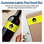 Avery Rectangle Laser/Inkjet Multipurpose Labels, 3-1/4" x 8-3/8", Neon Yellow (30/Pack)~#|#~E57F5774-E4B0-4B58-97B98F52B67D7977_sc7