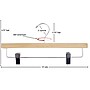 Nahanco 14" Wood Ladies' Flat Skirt/Slack Hanger, Natural Lacquered, 100/Box (6214RCCH)~#|#~E59D9724-7F4E-4A88-A1F108006321FBDE_sc7