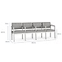 Lesro Lenox Steel 4-Seat Tandem Seating, Patriot Plus Charcoal/Chambray Grey (LS4103.SBK-02CHGY.03PPCL)~#|#~E5D332B1-E506-4605-81132802CAAD9966_sc7