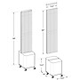 Azar Displays 44”H x 13.5W Floor Display on Studio Wheeled Base, White (700729-WHT-WB)~#|#~E5DD153E-ED41-47EA-9144CC5F0D8D98FB_sc7