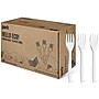 Perk™ Eco Compostable PLA Fork, Medium-Weight, White, 300/Pack (PK56201)~#|#~E607383D-6388-4FCD-915978DF8D3BD0E9_sc7