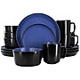 Elama Bacarra Stoneware Dinnerware Set, Black/Blue, 16 Piece~#|#~E60922E6-25D6-4F8F-817A2AF9E723FCCB_sc7