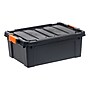 Iris 12 Gallon Heavy Duty Store-It-All Plastic Latching Storage Tote, Black (500215)~#|#~E6253028-247B-48BD-A36BF916AE23CF94_sc7