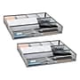 Mind Reader 6-Compartment Metal Drawer Organizer, Silver, 2/Set (2DEER-SIL)~#|#~E629A945-EB4A-4271-B59F7AEC2EBE8CC9_sc7