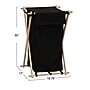Household Essentials X-Frame 1-Section Collapsible Hamper with Lid, Cotton, Black (6791-1)~#|#~E6736656-CAFA-42BF-A044ABB344F96B17_sc7
