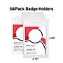 Staples ID Badge Holders, Vinyl, Clear, 50/Pack (37868-CC)~#|#~E6BC4813-B909-436B-94735BDA6AB3F6DF_sc7