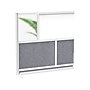 Luxor Workflow Series 4-Panel Modular Room Divider System Add-On Wall with Whiteboard, 48"H x 53"W, Gray/Silver~#|#~E6C06BED-5210-41A4-A7133F1A2A514D15_sc7