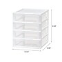 Iris 4-Drawer Desktop Unit, White/Clear, 2/Pack (587013)~#|#~E6CB0DC3-A223-43F2-9DD0E9FA2BAF7D60_sc7