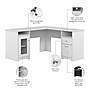 Bush Furniture Cabot 60"W L Shaped Computer Desk with Storage, White (WC31930K)~#|#~E6E16760-9082-4CAA-B3D7FBA24CBF1B59_sc7