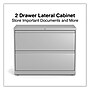 Alera 2-Drawer Mobile Lateral File Cabinet, Letter/Legal Size, Lockable, 28.375"H x 36"W x 19.25"D, Light Gray (ALELF3629LG)~#|#~E6EC589A-A7DA-49E1-B0F974E13285B2D2_sc7
