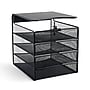 Safco Onyx 4-Compartment Hanging Steel Mesh Organizer, Black (SAF3242BL)~#|#~E703505F-2906-45C5-B55DF0BEF0AECFC5_sc7