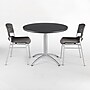 ICEBERG CafeWorks 36" Round Melamine Cafe Table, Graphite/Silver (65628)~#|#~E715D0AD-AF3E-43B2-8EA0BA4D8DE27B29_sc7