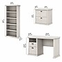 Bush Furniture Yorktown 50" Computer Desk with File Cabinet and 5-Shelf Bookcase, Linen White Oak (YRK011LW)~#|#~E715FB2E-F1A6-4EBD-800EFCF01C1EB59A_sc7