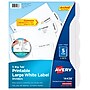 Avery Big Tab Printable Paper Dividers with Large White Labels, 5 Tabs, White, 4 Sets/Pack (14438)~#|#~E76D0B2C-6BED-4ED9-B485688200389F55_sc7