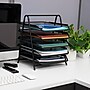 Mind Reader Metal 5-Tier Stackable Paper Desk Tray Organizer, Black, 2/Pack (5TPAP2PK-BLK)~#|#~E77145C9-B72E-4DA0-B717341C6A4CD1A9_sc7