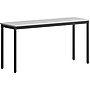 Lorell 60" W x 18" D Utility Table, Melamine, Gray/Black (LLR60754)~#|#~E77C8FB5-0FCC-46CA-A29F551F49223BB1_sc7