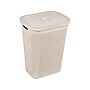 Mind Reader 15.85-Gallon Hamper with Lid, Plastic, Ivory (60FABHAMP-IVO)~#|#~E78325DA-BD91-408A-953570C6E4AB208E_sc7