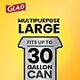 Glad 30 Gallon Large Drawstring Trash Bags, 90/Box (78952)~#|#~E7CD2BB8-3296-4522-B789C1947C55A04F_sc7