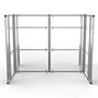 VersaDesk WorkNest 66"H x 81"W 2 Person H-Shaped Cubicle Panel Workstation, Silver (WNCH-7296-S)~#|#~E802CD2B-DB10-44B7-A7D04764BE4819D1_sc7