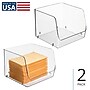 iDESIGN Small Stackable Plastic Storage Bin, Clear, 2/Pack (28013M2)~#|#~E83798B6-A970-43DD-BA7ECC68E5F23BE8_sc7