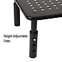 Mind Reader Ventilated Metal Adjustable Monitor Stand, Up to 44 lbs., Black, 2/Pack (4LEGM2PK-BLK)~#|#~E8455D95-C2BD-457D-B76B630A1F042804_sc7