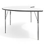Flash Furniture Wren Kidney Activity Table, 96" x 48", Height Adjustable, White Top/Silver Frame (XUA4896KDWHTA)~#|#~E88C4165-C9BF-4E2C-B9426C7102CC538E_sc7