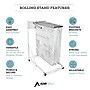 AdirOffice Blueprint Metal Mobile File Cart with Lockable Wheels, White (613-WHI)~#|#~E896E891-9C67-4948-B6BBED1463A14A3F_sc7