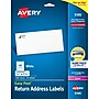 Avery Easy Peel Laser Return Address Labels, 2/3" x 1 3/4", White, 1,500 Labels/Pack (5195)~#|#~E89A81DF-6F3C-41A5-B0016B136B4AB4EA_sc7