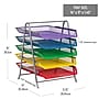 Mind Reader 5-Compartment Metal Desk Tray, Multicolored (5TPAPER-ASST)~#|#~E8ECD8C1-D6ED-4C46-817A474DBFBC82BE_sc7