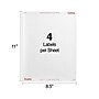 Staples Laser/Inkjet Shipping Labels, 3 1/2" x 5", Bright White, 4 Labels/Sheet, 100 Sheets/Pack, 400 Labels/Box (ST18074-CC)~#|#~E91B2131-D878-4B1C-8E9494130783B190_sc7