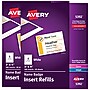 Avery Customizable Name Badge Insert Refills, 3" x 4", White, 600/Pack(35392)~#|#~E91D003B-FB7F-424F-AE96F4B5A20F4738_sc7