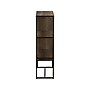 Household Essentials Wrap 41.5" 3-Shelf Bookcase, Brown/Black Laminate/Steel (8260-1)~#|#~E93EC1BF-FBE5-4334-BE17ACCFD91230A4_sc7