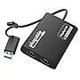 Plugable 4K USB 3.0 & USB-C to DisplayPort and HDMI Dual Monitor Adapter, Male to Female, Black (USBC-6950U)~#|#~E9544614-E343-482C-9A8A08A652A9E349_sc7